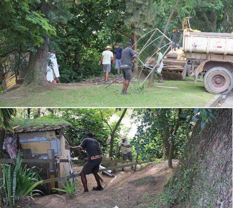 morador-do-rio-e-despejado-1 Trabalho de limpeza da cidade prosseguirá. Ações serão feitas em vários pontos e não apenas na beira rio. Ontem, a casa do catador Serjão foi removida. Ele ganhou uma casa no bairro Congonhas - Foto:Fotos: Max Alexandre/Prefeitura de Tubarão/Notisul