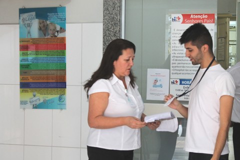 Visitantes precisam de crachás para entrar no setor de enfermagem   -   Foto:Fernanda Hilman/HST/Divulgação/Notisul