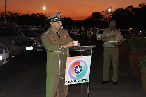 Comandante Geral da Polícia Militar de Santa Catarina, coronel Paulo Henrique Hemm, garantiu o reforço ao município  - Foto:Divulgação/Notisul