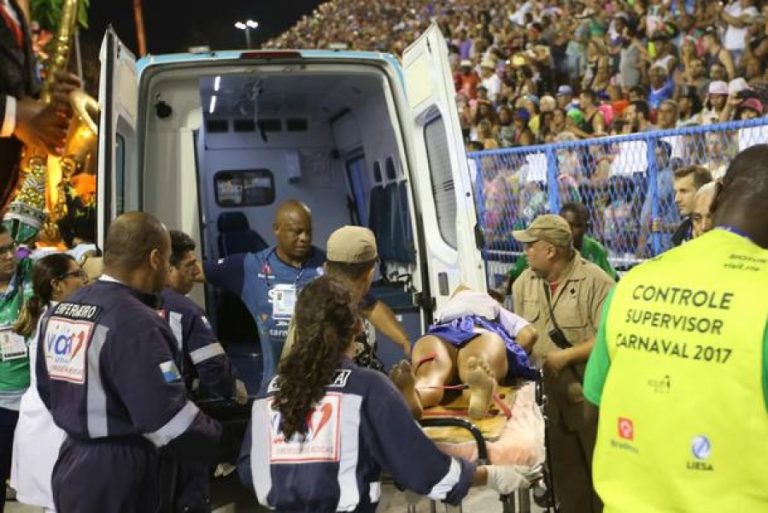 Saldo é de 12 feridos no acidente no desfile da Unidos da Tijuca