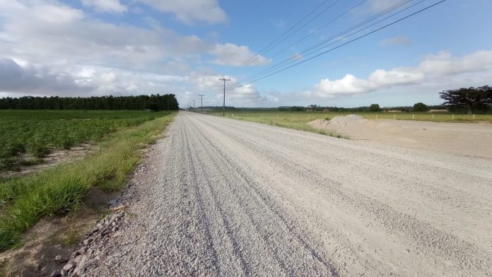 #Pracegover Foto: na imagem há estrada, terrenos e mato
