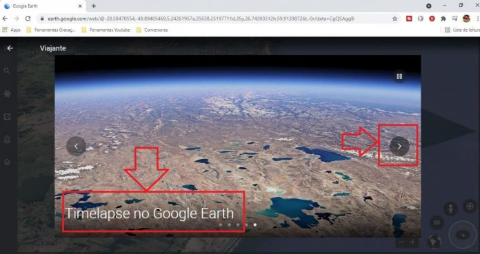 #Pracegover Na foto, ilustração do Google Earth