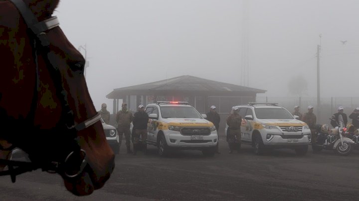 Polícia Militar reforça efetivo na Serra Catarinense durante o frio intenso nos próximos dias