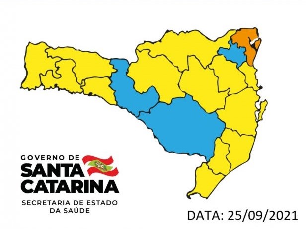 Santa Catarina sai do mapa vermelho, aponta Matriz de Risco Covid
