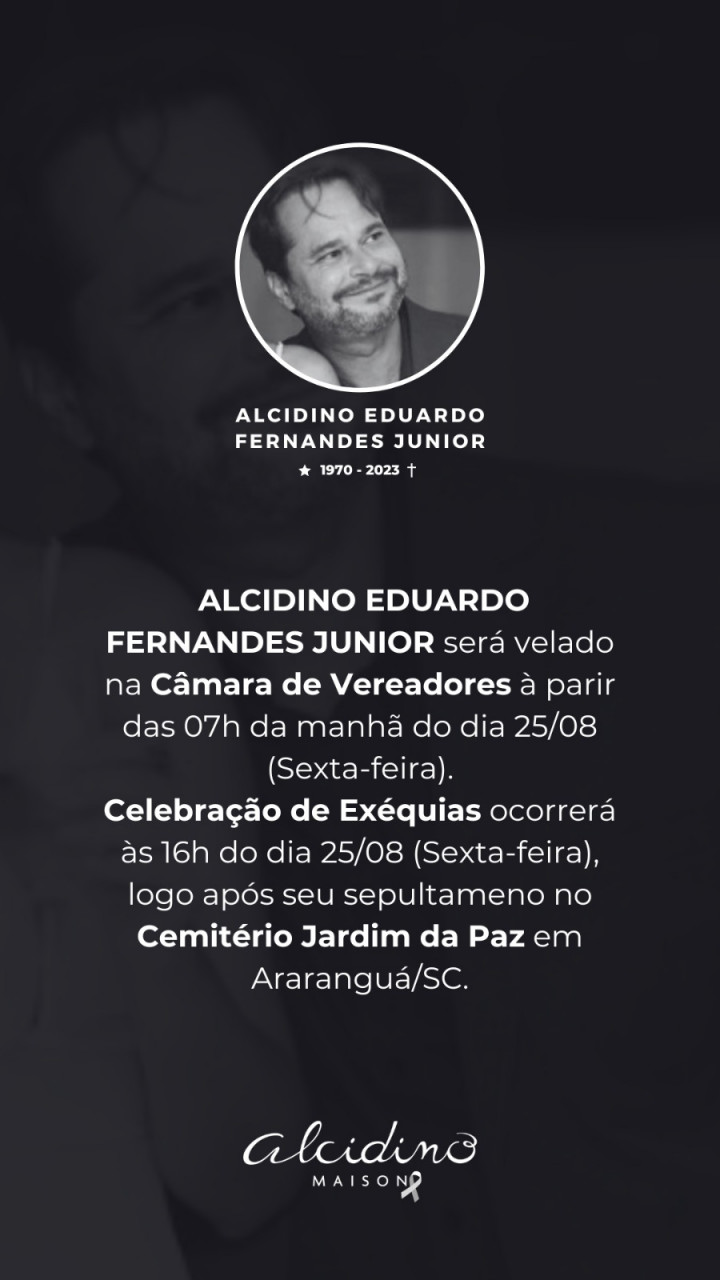 Morre Alcidino Eduardo Fernandes Junior, filho do fundador das lojas Alcidino