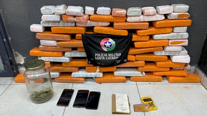 Polícia Militar apreende quase 60 quilos de maconha em Florianópolis