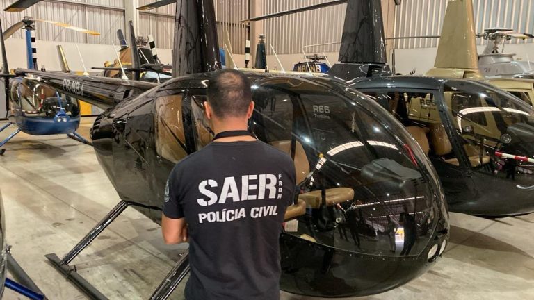 Polícia Civil realiza operação e apreende helicóptero usado em esquema de milhões de reais