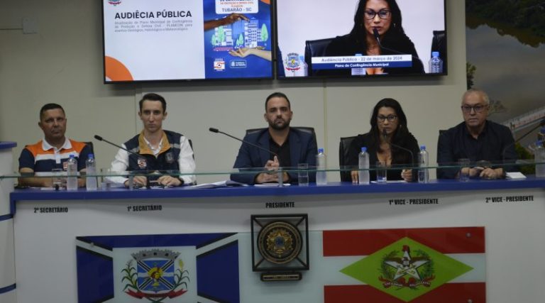Sociedade Tubaronense conhece plano de contingência em audiência pública na câmara de vereadores