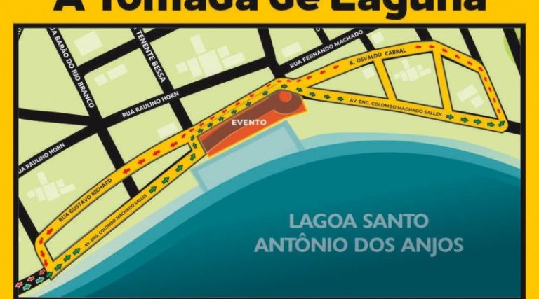 Espetáculo “A Tomada de Laguna” altera trânsito na Avenida Colombo Machado Salles