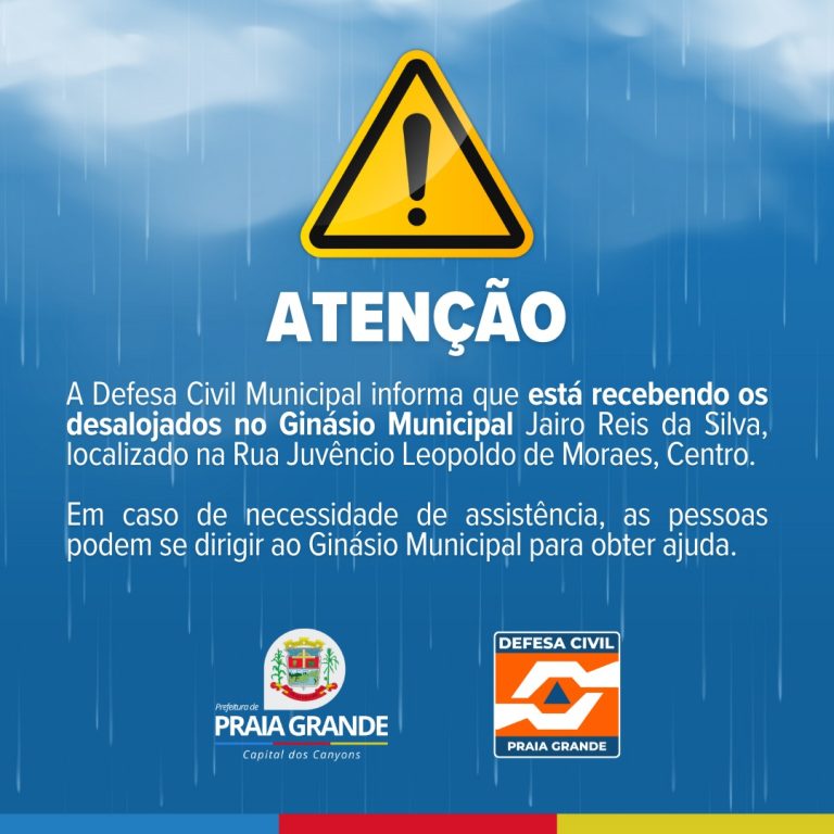 Aulas suspensas devido às fortes chuvas em Praia Grande e Balneário Gaivota