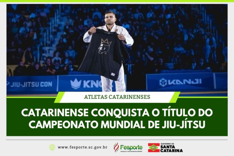 Catarinense Gustavo Batista se consagra tricampeão mundial de jiu-jítsu