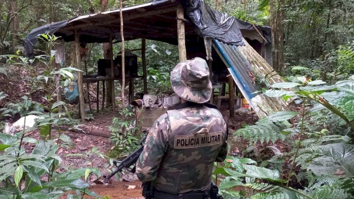 Polícia Militar Ambiental destrói barraco de caçadores 